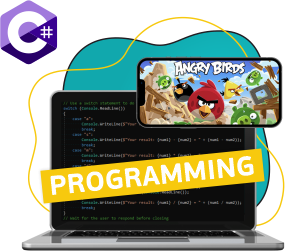 Программирование на C#. Удивительный мир 2D-игр - Школа программирования для детей, компьютерные курсы для школьников, начинающих и подростков - KIBERone г. Березники